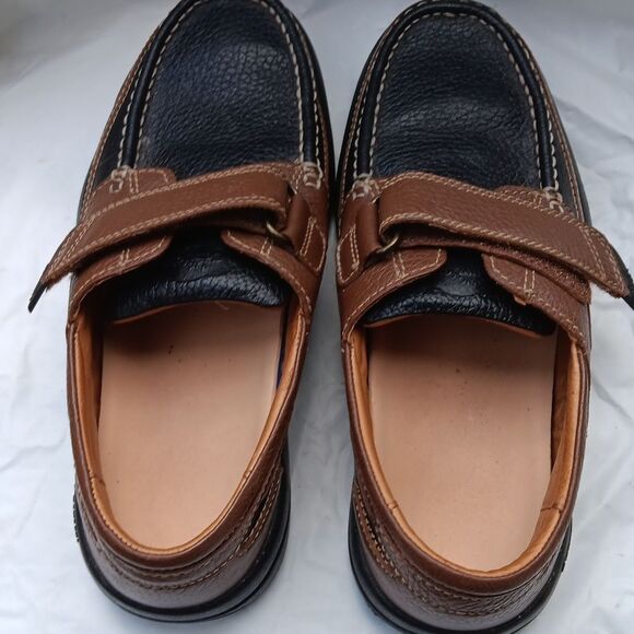 Dr. Comfort Men\'s Black and Brown Therapeutic Diabetic Leather Shoes Size 9W main image 4